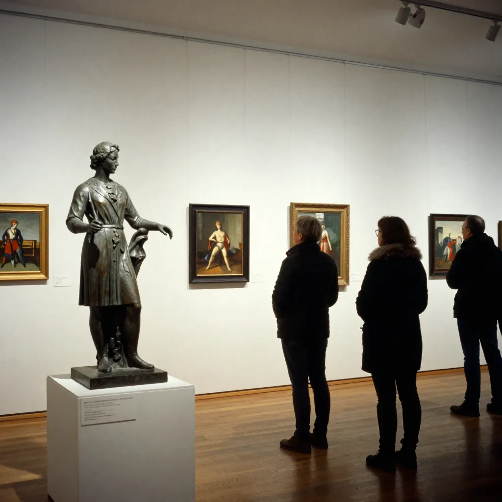 Exhibition view of Finnish art collection
