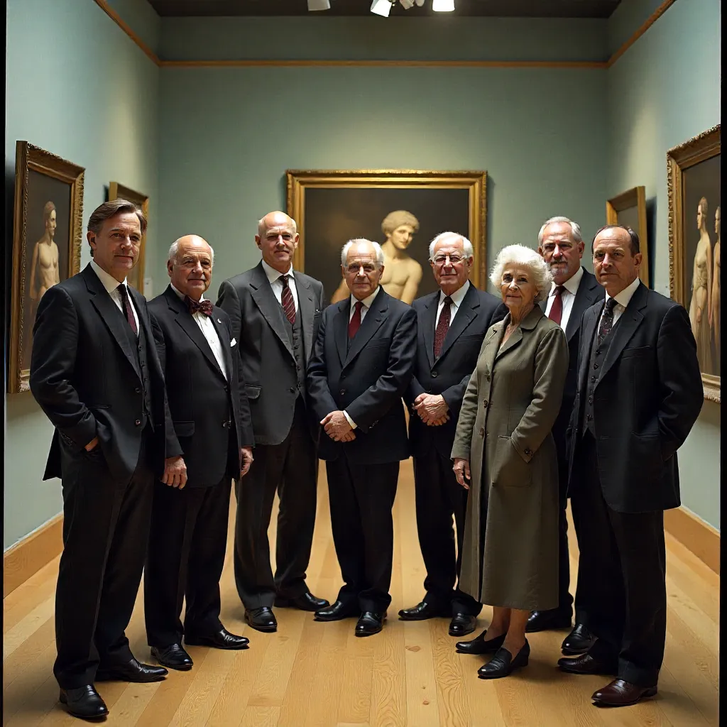 Group portrait of Finnish art community